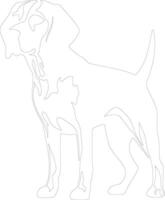 amerikanisch Foxhound Gliederung Silhouette vektor