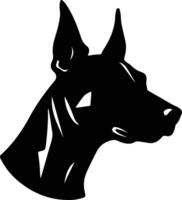 Deutsche Pinscher Silhouette Porträt vektor