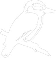 Kookaburra Gliederung Silhouette vektor