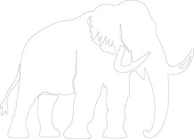 mammut översikt silhuett vektor