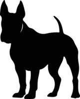 Stier Terrier schwarz Silhouette vektor