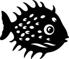 Kugelfisch Silhouette Porträt vektor