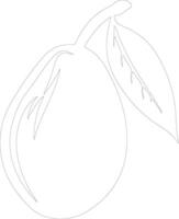mango översikt silhuett vektor