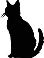 Havanna braun Katze schwarz Silhouette vektor