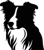 Collie schwarz Silhouette vektor