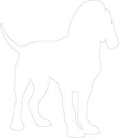 Bluthund Gliederung Silhouette vektor