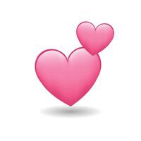 hjärta kärlek emoji ikon objekt symbol lutning vektor konst design tecknad serie isolerat bakgrund. rosa hjärta emoji.