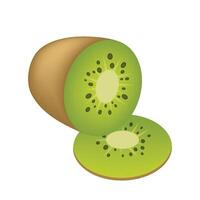 kiwi frukt emoji vektor design. konst illustration lantbruk mat bruka produkt. kiwi isolerat på vit bakgrund.