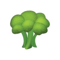 Brokkoli Essen Emoji Vektor Design. Ernährung Gemüse Kunst Illustration Landwirtschaft frisch Bauernhof Produkt. Brokkoli Essen isoliert auf Weiß Hintergrund.