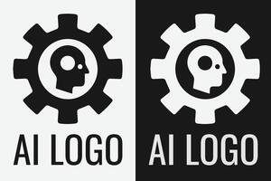 künstlich Intelligenz Logo Design. ai Konzept Logo Idee vektor