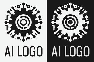 künstlich Intelligenz Logo Design. ai Konzept Logo Idee vektor