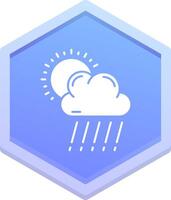 Regen Polygon Symbol vektor