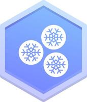 snöboll polygon ikon vektor