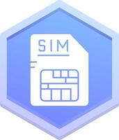 sim Polygon Symbol vektor