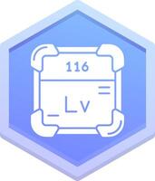 livermorium polygon ikon vektor