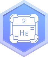 helium polygon ikon vektor