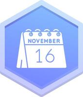 16 .. von November Polygon Symbol vektor