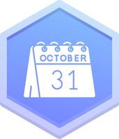 31: a av oktober polygon ikon vektor