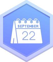 22 av september polygon ikon vektor