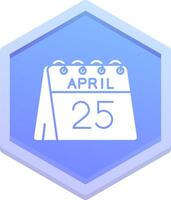 25 von April Polygon Symbol vektor