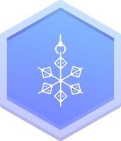 snöflinga polygon ikon vektor