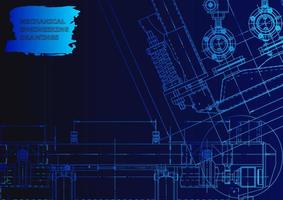 Computergestützte Konstruktionssysteme. technische Illustrationen, Hintergrund vektor