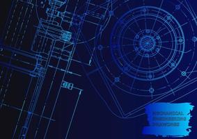 skizzieren. Vektor-Engineering-Illustration. Computergestützte Konstruktionssysteme vektor