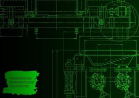 Computergestützte Konstruktionssysteme. technische Illustrationen, Hintergrund vektor