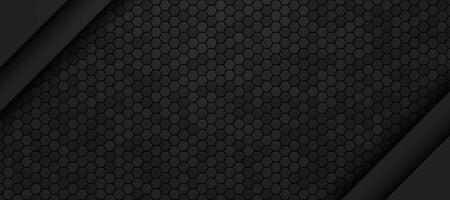 schwarz Hexagon Material modern Hintergrund vektor