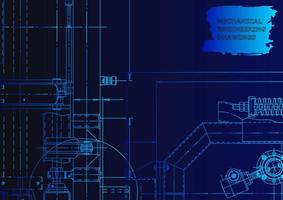 Computergestützte Konstruktionssysteme. technische Illustrationen, Hintergrund vektor