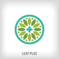 kreativ Blatt Plus Zeichen Logo. einzigartig kreativ Farben. Ökologie und Unternehmen Logo Vorlage. Vektor. vektor