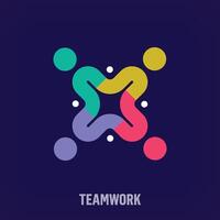 Zusammenarbeit und Menschen, Solidarität Idee, modern Logo. Menschen Logo Vorlage. einzigartig Farbe Übergänge. Vektor. vektor