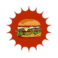 burger emblem vektor