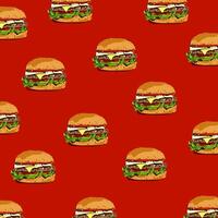 Burger Muster Vektor