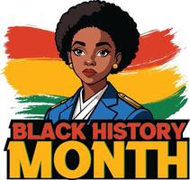 svart kvinnor , svart historia månad vektor