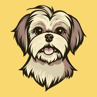 shih tzu hundillustration vektor