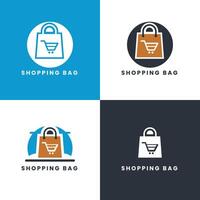 online schnell Lieferung Einkaufen Logo Design. Einkaufen Wagen und Einkaufen Tasche Logo Vektor