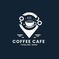 Kaffee Cafe Restaurant Ort Platz Konzept Symbol Logo Design Vektor