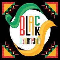 svart historia månad bakgrund med afrikansk kulturell mönster vektor