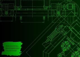 mechanischer Instrumentenbau. technischer abstrakter Hintergrund vektor