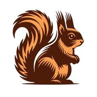 süß Eichhörnchen Karikatur Vektor Jahrgang t sahirt Design