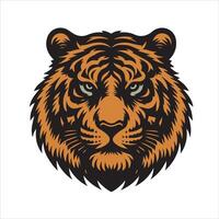 tiger huvud vektor illustration logotyp tiger t skjorta design