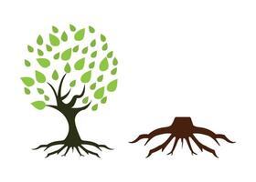 Baum Symbol Design Vorlage isoliert Illustration vektor