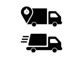 lastbil leverans ikon logotyp design mall isolerat illustration vektor