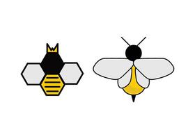 Biene Symbol Logo Design Vorlage isoliert Illustration vektor
