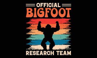 Bigfoot Typografie T-Shirt Design Vektor drucken Vorlage.