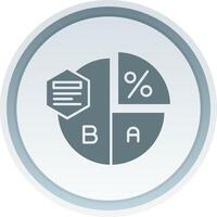 Kuchen Diagramm solide Taste Symbol vektor
