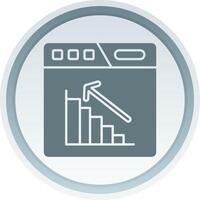 Bar Diagramm solide Taste Symbol vektor