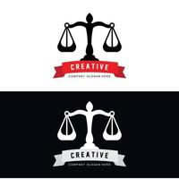 Rechtsanwalt oder Justizgesetz-Logo-Vektordesign, Ikonenillustration vektor