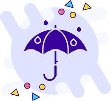 Regenschirm Freistil solide Symbol vektor